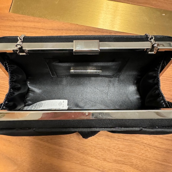 Phase Eight Black Satin Clutch Bag - Picture 2 of 4